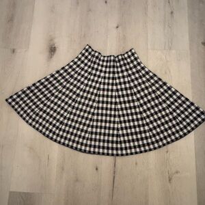 AKIRA Monochrome Checkered Skater Skirt